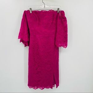Nicole Miller Pink Off the Shoulder Dress 6